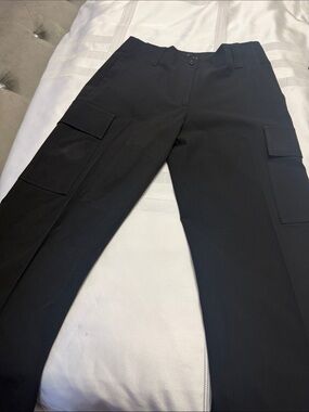 Theory Black Cargo Pants with Utility Pockets